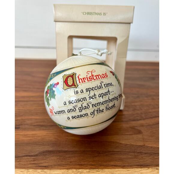 Hallmark Unbreakable Satin Christmas Ornament “Christmas Is” Tree Timmer Collect - Picture 4 of 8